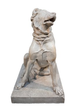 Marble statue of a molossian hound clipart