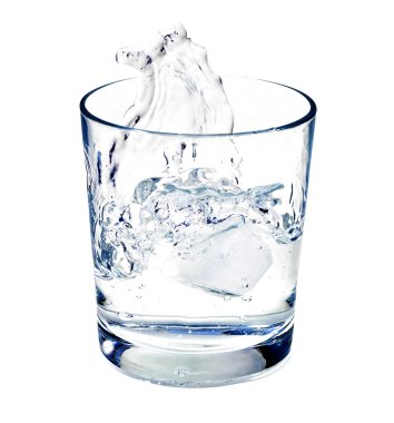 Isolated shot of water splashing clipart