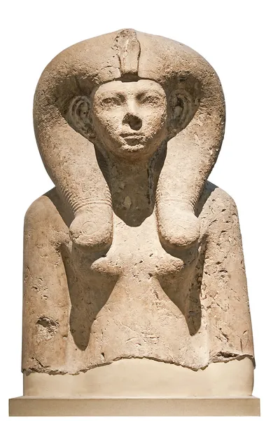 Busto antigo de uma deusa egípcia — Fotografia de Stock