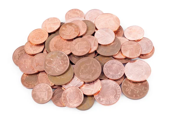 Montón de monedas británicas —  Fotos de Stock