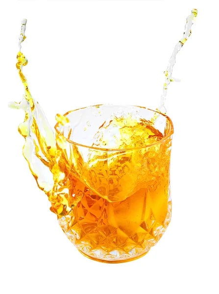 Spatten gouden drank — Stockfoto