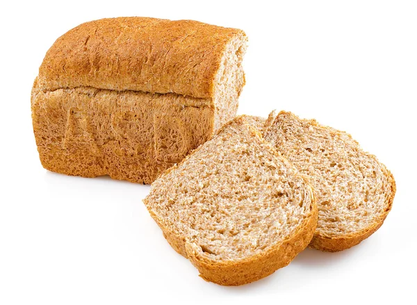 Bochníky chleba na bílém pozadí — Stock fotografie