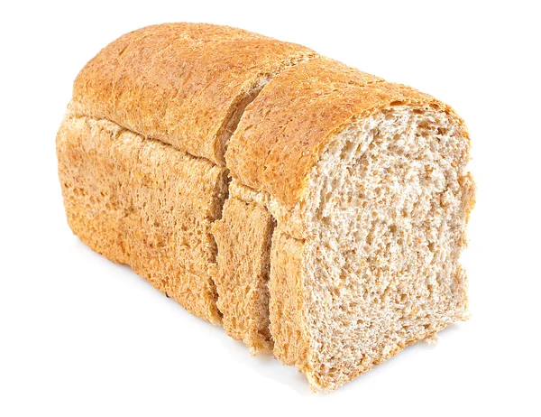 Kenyér kenyér fehér alapon — Stock Fotó