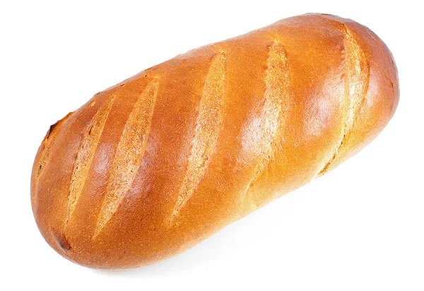 在白色背景的面包面包 — 图库照片