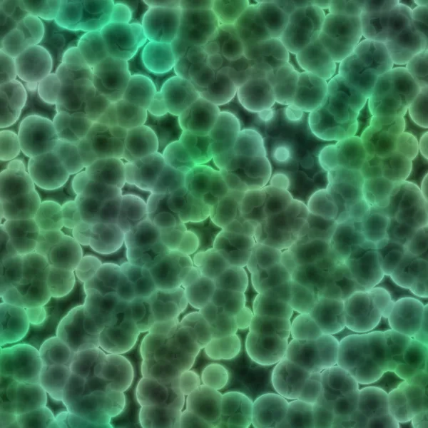 无缝绿色生物细胞纹理 — 图库照片