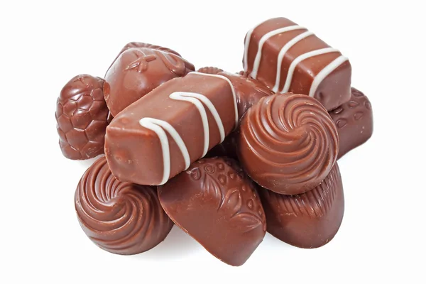 Chocolate candy on white — Stock Photo, Image