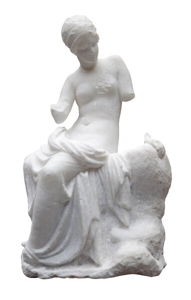 Marble statue of a nude woman