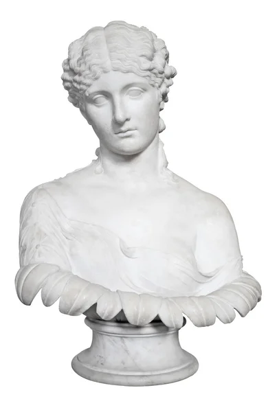 Busto antigo de uma bela senhora — Fotografia de Stock