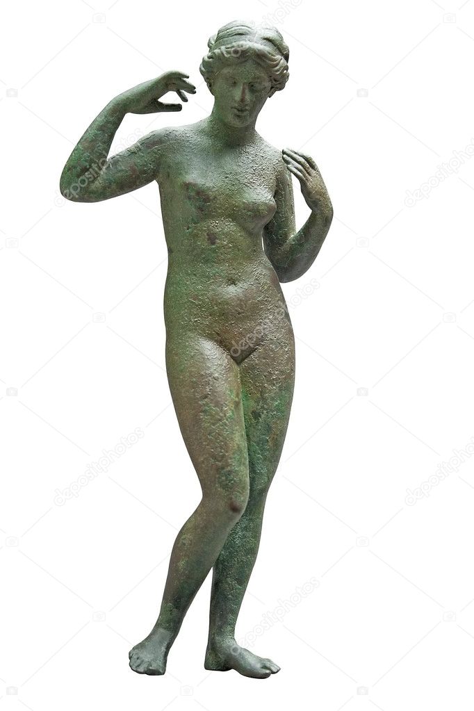 Ancient sensual bronze statue of Venus