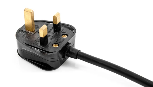 UK electrical plug on white — Stock Photo, Image