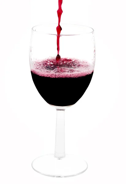 Ein klares Glas Rotwein — Stockfoto