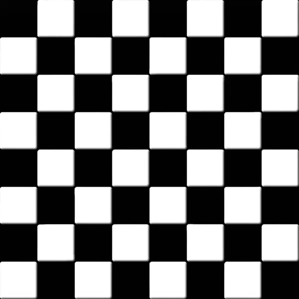 흑백 체크 무늬 타일 — 스톡 사진