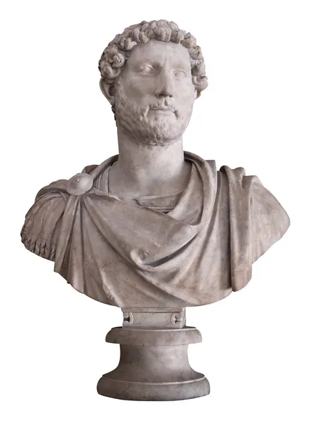 Marble bust of the roman emperor Hadrian — Stock Photo, Image