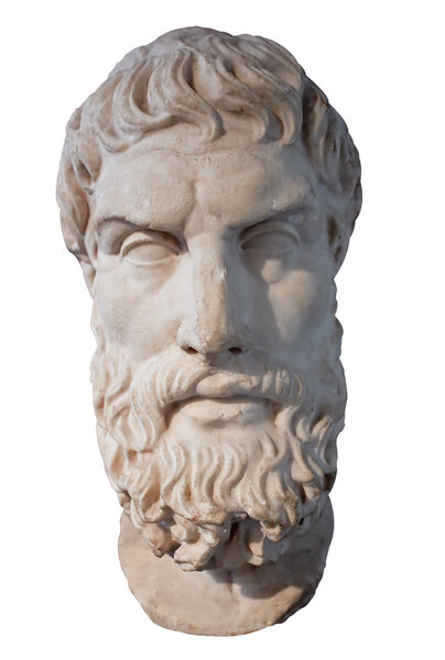 Marble head of the philosopher Epikouros