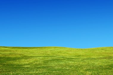 Landscape with hills and a clear sky clipart