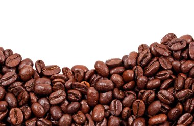 Fotokopi alanı olan kavrulmuş kahve çekirdekleri.