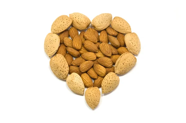 Almond heart — Stok fotoğraf