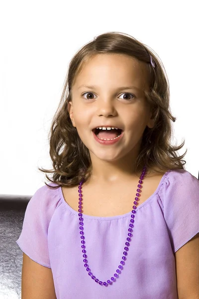 Piękne 6-letnia dziewczynka kaukaski — Zdjęcie stockowe