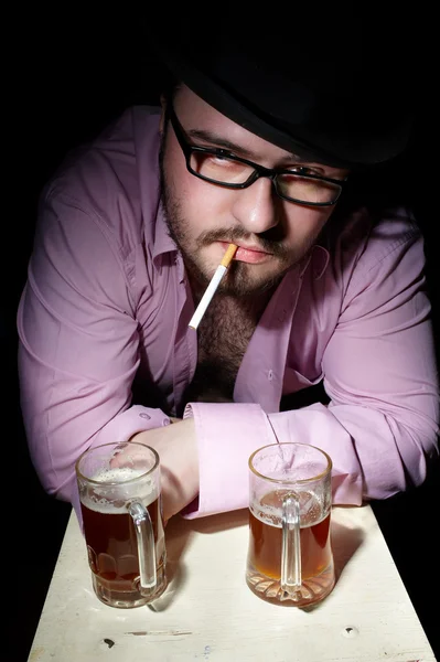 Man with cigerette — Stock Photo, Image