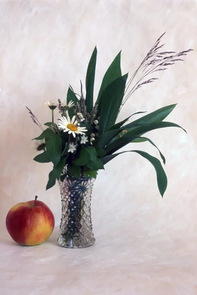 Eine Vase mit Blumen — Stockfoto
