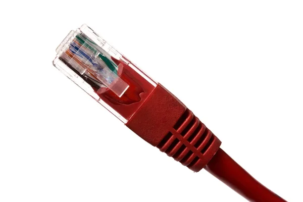 赤いネットワークのプラグ — ストック写真