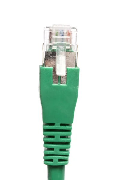 Zelené síťový kabel — Stock fotografie