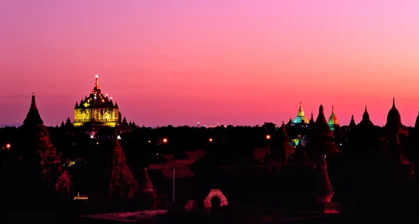 Bagan at night, Myanmar. — Stock Photo, Image