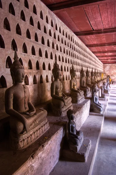 Collectie van Boeddha's, luang prabang, laos. — Stockfoto