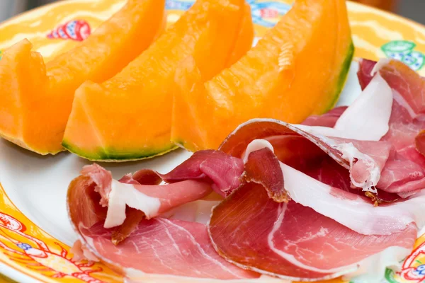 Prosciutto di Parma ham and Melon — Stock Photo, Image