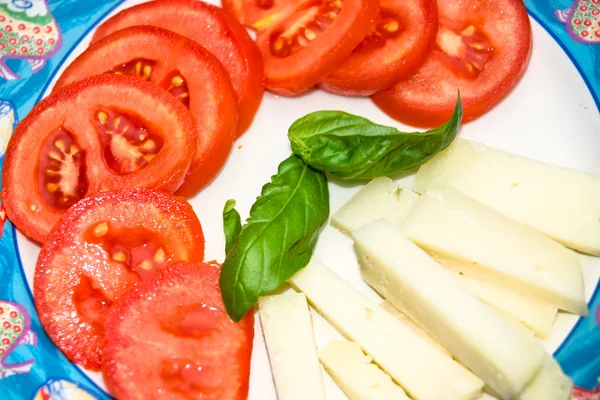 Tomat och ost — Stockfoto