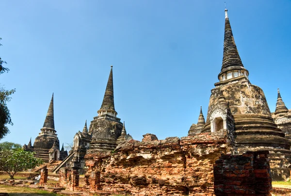 Wat phra si sanphet, ayuthaya, Thajsko, — Stock fotografie