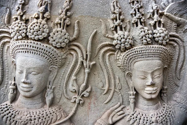 Apsara, Angkor Wat. Camboja . — Fotografia de Stock