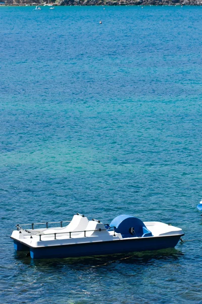 stock image Pedalo on the sea, Biodola, Isle of Elba.