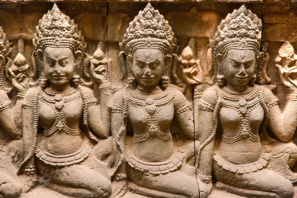 Apsara, angkor thom. Kambodjaアプサラ アンコール ・ トム。カンボジア. — Stockfoto