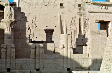 The temple of Horus, Edfu, Egypt. clipart