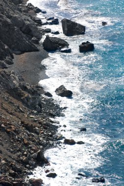 Elba'nın kıyı şeridi, İtalya.