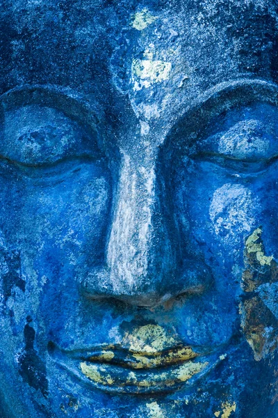 stock image Buddha face, Sukhothai, Thailand.