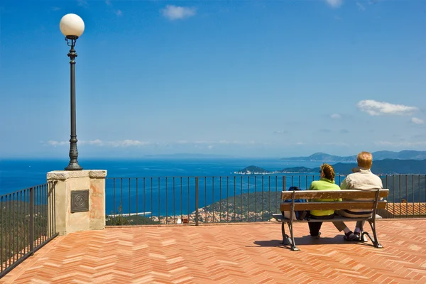 Gyönyörű kilátás, Man-sziget elba, Olaszország. — Stock Fotó