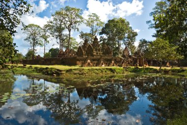 Banteai Srei Temple, Cambodia. clipart
