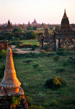 Bagan at Sunset, Myanmar. clipart