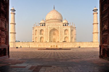 dawn, agra, Hindistan Taj mahal.