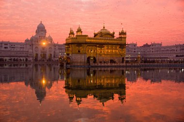 Sunset at Golden Temple. clipart