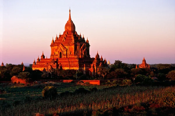 Bagan at Sunset, Myanmar. — Stock Photo, Image