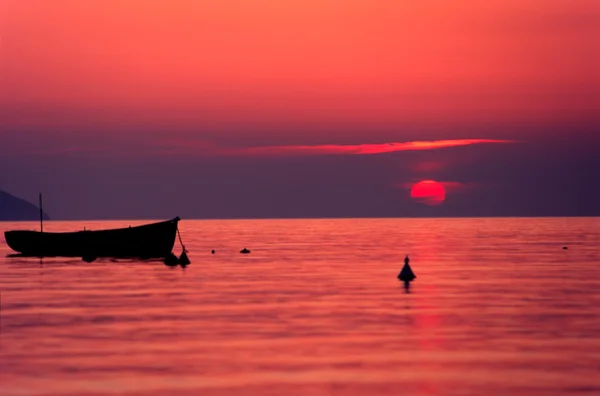 Pôr do sol, Elba Island . — Fotografia de Stock