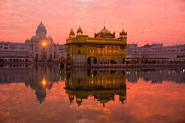 Sonnenuntergang am goldenen Tempel. — Stockfoto