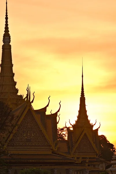 壮大な宮殿、pnom プノンペン、藤黄. — ストック写真