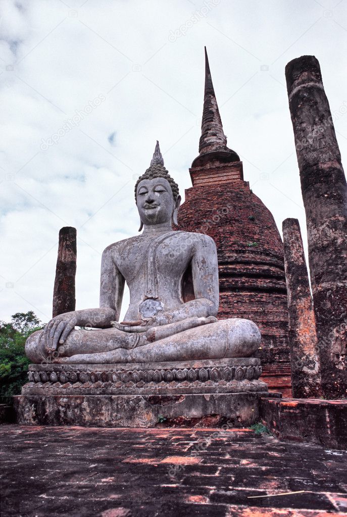 Buddha in the Historical park of Sukhothai, Thai