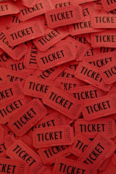 Pilha de bilhetes vermelhos — Fotografia de Stock