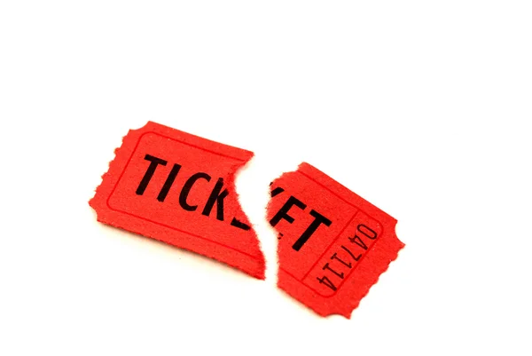 Rode ticket — Stockfoto