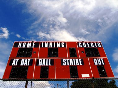 Baseball Scoreboard clipart